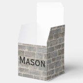 Traditionele Grijze Baksteen Favor Box Bedankdoosjes (Geopend)