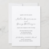 Traditionele grijze elegante bruiloft kaart (Voorkant)