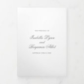 Traditionele Grijze Formele Elegante Huwelijk Drieluik Uitnodiging (Cover)