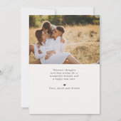 Traditionele groen bessen twee foto's kerst feestdagenkaart (Achterkant)