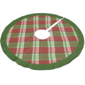 Traditionele Groen Rood Plaid Feestelijke Kerstmis Kerstboom Rok (Gekanteld)