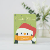 Traditionele groene en rode kerstman briefkaart (Staand voorkant)