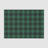 Traditionele groene en zwarte Buffalo Tartan Plaid Tissuepapier (Voorkant)