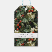 Traditionele groene Holly vakantie Cadeaulabel (Voorkant)