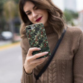 Traditionele groene Holly vakantie Case-Mate iPhone 14 Hoesje