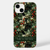 Traditionele groene Holly vakantie Case-Mate iPhone Case (Achterkant)