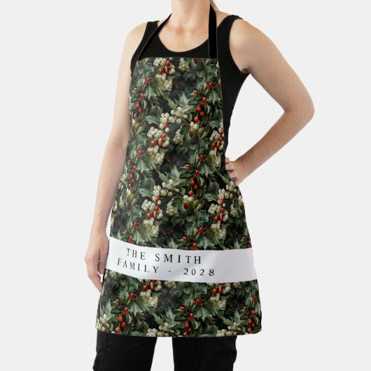 Traditionele groene Holly vakantie Schort (Insitu)