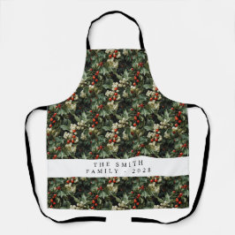 Traditionele groene Holly vakantie Schort