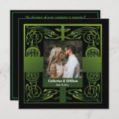 Traditionele groene Iers Keltisch Kaart (Voorkant / Achterkant)