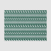 Traditionele groene kerstrendierssnowflake tissuepapier (Voorkant)