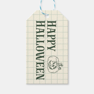 Traditionele groene pompoencandy labels cadeaulabel