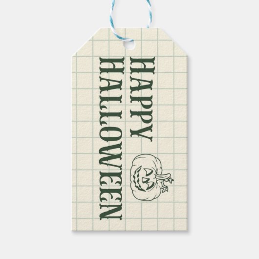 Traditionele groene pompoencandy labels cadeaulabel (Voorkant)