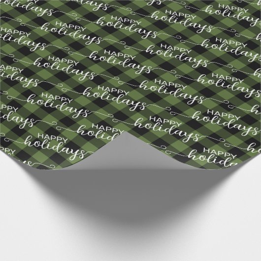 Traditionele groene zwarte buffelbus cadeaupapier (Hoek)