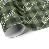 Traditionele groene zwarte buffelbus cadeaupapier (Rol Hoek)