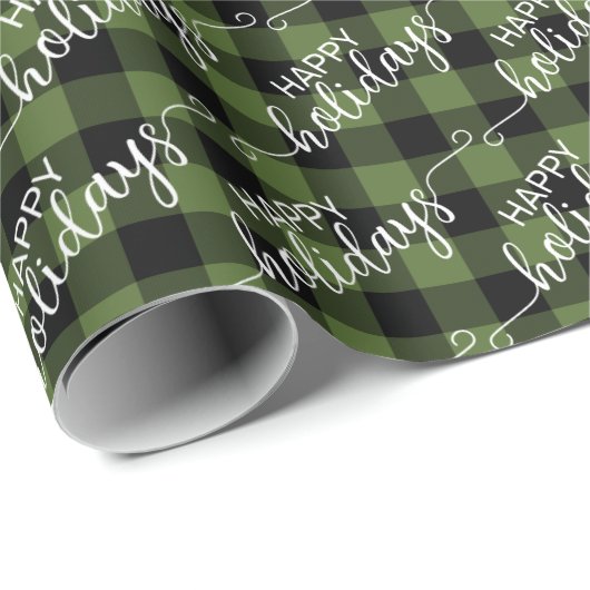 Traditionele groene zwarte buffelbus cadeaupapier (Rol Hoek)