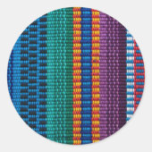 Traditionele Guatemalteekse weef Ronde Sticker (Voorkant)