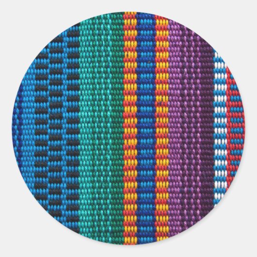 Traditionele Guatemalteekse weef Ronde Sticker (Voorkant)
