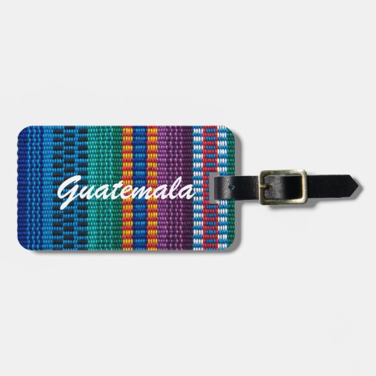 Traditionele Guatemalteekse weefsels weven aangepa Bagagelabel (Voorkant horizontaal)