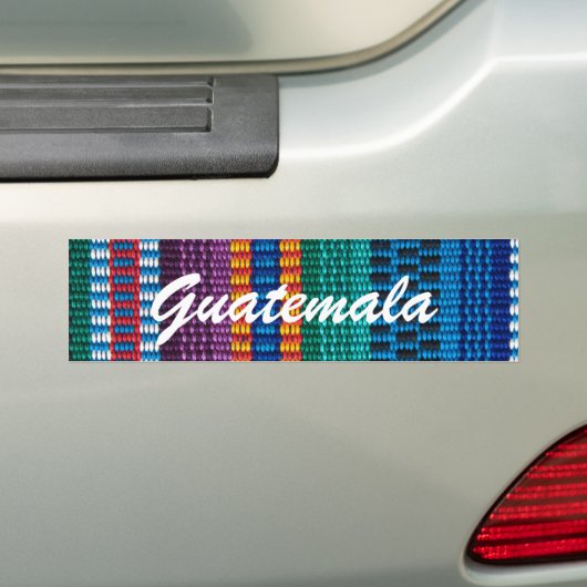 Traditionele Guatemalteekse weefsels weven aangepa Bumpersticker (Op auto)