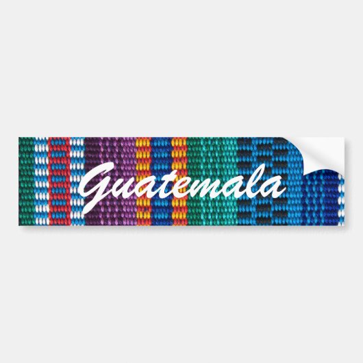 Traditionele Guatemalteekse weefsels weven aangepa Bumpersticker (Voorkant)