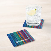 Traditionele Guatemalteekse weefsels weven aangepa Kartonnen Onderzetters (Insitu)