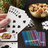 Traditionele Guatemalteekse weefsels weven aangepa Pokerkaarten (Insitu)