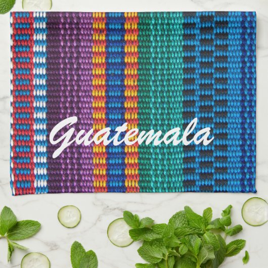 Traditionele Guatemalteekse weefsels weven aangepa Theedoek (Gevouwen)