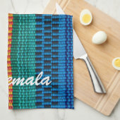 Traditionele Guatemalteekse weefsels weven aangepa Theedoek (Quarter Fold)