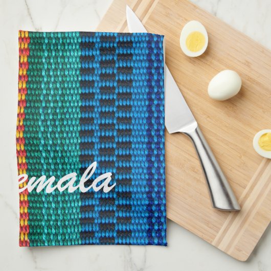 Traditionele Guatemalteekse weefsels weven aangepa Theedoek (Quarter Fold)