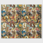 Traditionele halloween-ontkoppeling cadeaupapier (Vlak)