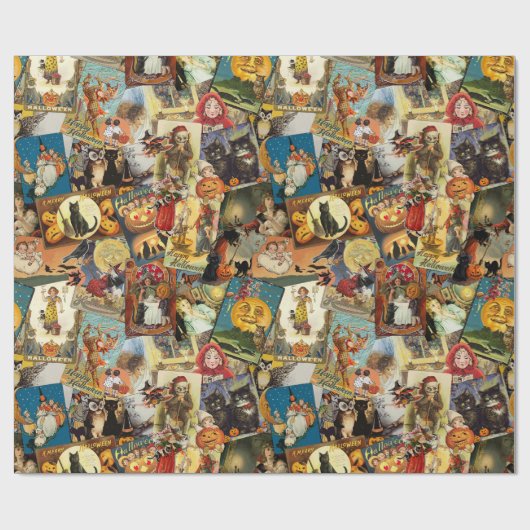 Traditionele  halloween-ontkoppeling cadeaupapier (Vlak)