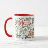 Traditionele handlettering Kerst gingerbread Mok (Links)