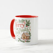 Traditionele handlettering Kerst gingerbread Mok (Voorkant links)