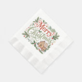 Traditionele handlettering Kerst gingerbread Servet (Hoek)