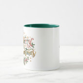 Traditionele handlettering Kerstlantaarn Mok (Midden)