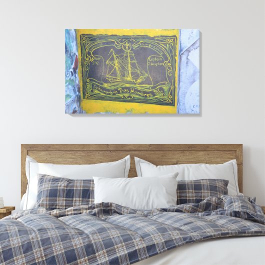Traditionele Harbour Art Canvas Afdruk (Insitu (Slaapkamer))