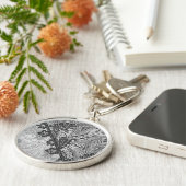 Traditionele Hawaïaanse Monstera Tapa Sleutelhanger (Zijkant)