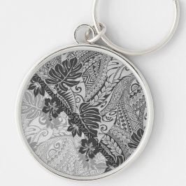 Traditionele Hawaïaanse Monstera Tapa Sleutelhanger