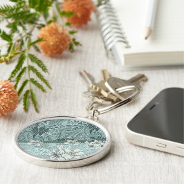 Traditionele Hawaïaanse zeepschuim tapa en plumeri Sleutelhanger