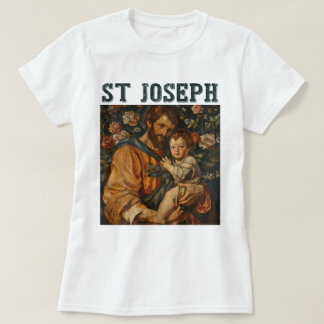 Traditionele Heilige Jozef en Baby Jezus T-shirt