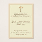 Traditionele Heilige Kaart Kelk Eerste Heilige Com (Achterkant)