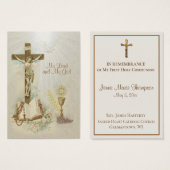 Traditionele Heilige Kaart Kelk Eerste Heilige Com (Voorkant /achterkant)