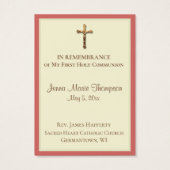 Traditionele Heilige Kaart Kelk Eerste Heilige Com (Achterkant)