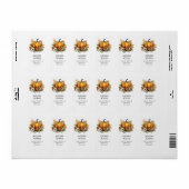 TRADITIONELE HERFST PUMPKINS HERFSTKLEUREN ETIKET (Full Sheet)