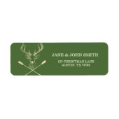 Traditionele herten jacht adres pijlen labels (Voorkant)