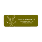 Traditionele herten jacht adres pijlen labels (Voorkant)