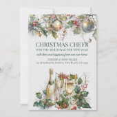 Traditionele Holly Christmas Cheer New Home Feestdagenkaart (Voorkant)