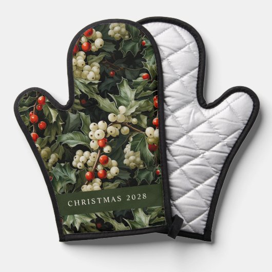 Traditionele Holly gepersonaliseerd Ovenwant (Voorkant / Achterkant)