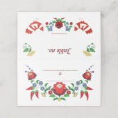 Traditionele Hongaarse Floral Plaatskaartje (Buitenkant ongevouwen)