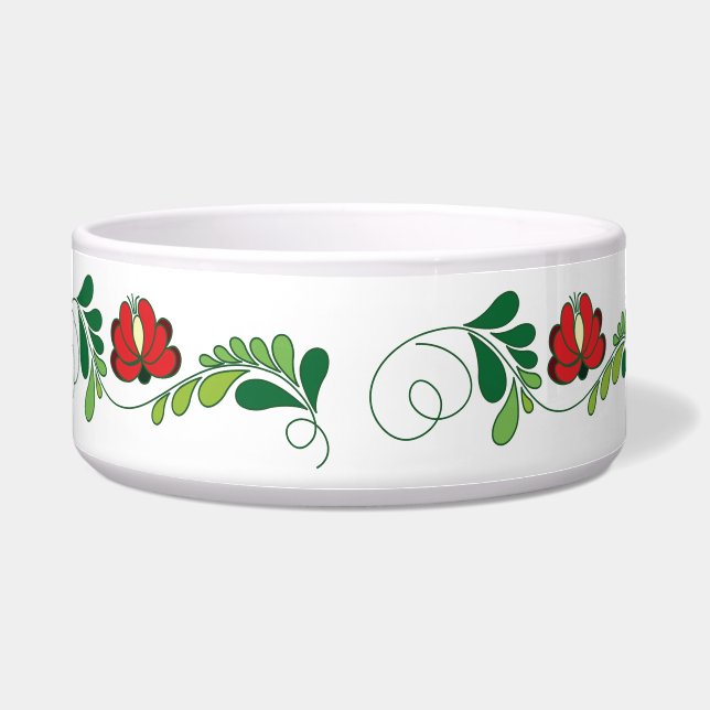 Traditionele Hongaarse matyo folk Voerbakje (Voorkant)